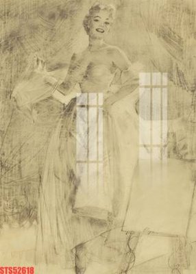 File tranh Tranh sơn dầu phương tây tổng hợp STS52618 (gốc) in vải canvas