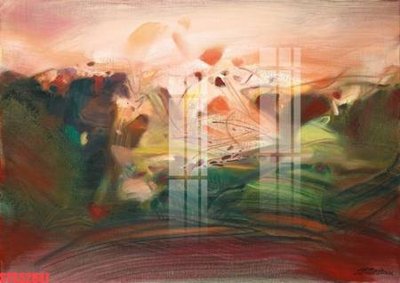 File gốc Tranh sơn dầu phương tây tổng hợp STS52847 (in lụa) họa tiết 3D