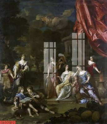 File tranh Tranh sơn dầu phương tây tổng hợp STS53136 (ảnh gốc) in trần nhà