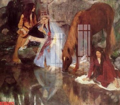 File in trần Tranh sơn dầu phương tây tổng hợp STS53171 (bản gốc) đại dương