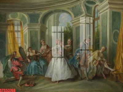 File gốc Tranh sơn dầu phương tây tổng hợp STS53768 (in lụa) chi tiết cao