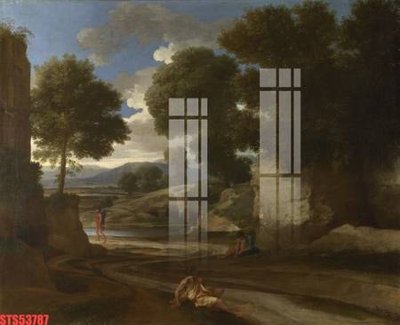 File ảnh Tranh sơn dầu phương tây tổng hợp STS53787 (gốc) in decal dán tường