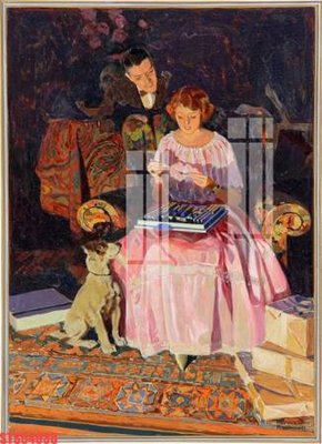 File gốc Tranh sơn dầu phương tây tổng hợp STS54038 (in lụa) tranh phong thủy