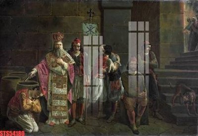 File tranh gốc in trần nhà Tranh sơn dầu phương tây tổng hợp STS54180 3D