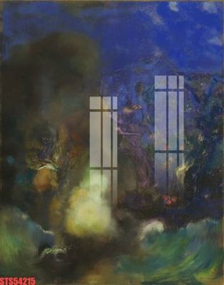 File tranh Tranh sơn dầu phương tây tổng hợp STS54215 (bản gốc) treo quán cafe