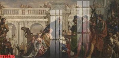 File gốc Tranh sơn dầu phương tây tổng hợp STS54705 (in lụa) họa tiết 3D