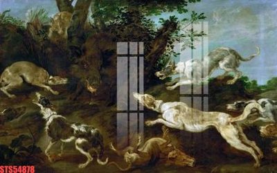 File in trần Tranh sơn dầu phương tây tổng hợp STS54878 (bản gốc) hoa văn