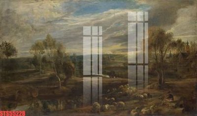 File gốc Tranh sơn dầu phương tây tổng hợp STS55228 (in lụa) cao cấp