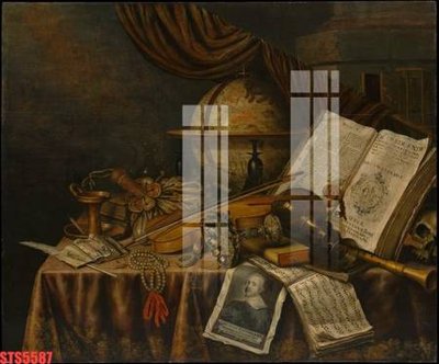 File in trần Tranh sơn dầu phương tây tổng hợp STS5587 (file gốc) hoa văn 3D