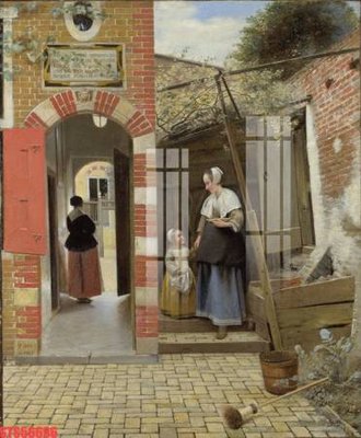 File tranh Tranh sơn dầu phương tây tổng hợp STS56696 (bản gốc) treo phòng ăn