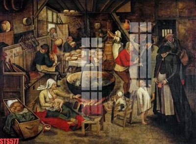 File tranh Tranh sơn dầu phương tây tổng hợp STS577 (bản gốc) treo phòng ăn