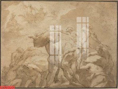 File in trần Tranh sơn dầu phương tây tổng hợp STS58991 (bản gốc) hoa văn