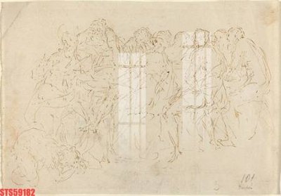 Hình ảnh file gốc in trần nhà Tranh sơn dầu phương tây tổng hợp STS59182