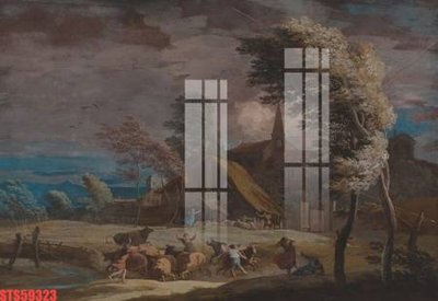 File tranh gốc PSD Tranh sơn dầu phương tây tổng hợp STS59323 còn nguyên layer