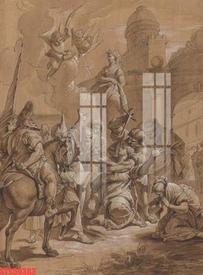 File in lụa Tranh sơn dầu phương tây tổng hợp STS59383 (hoa văn) Tranh sơn dầu phương tây tổng hợp STS59383