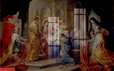 Ảnh gốc Tranh sơn dầu phương tây tổng hợp STS62053 (độ nét cao) in tráng gương