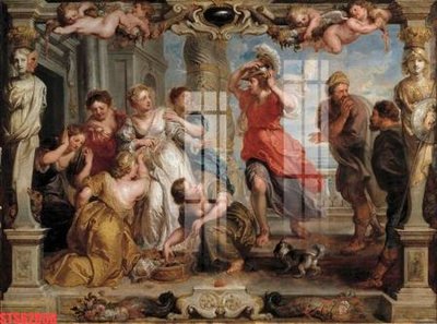 File tranh PSD Tranh sơn dầu phương tây tổng hợp STS62058 chất lượng cao