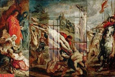 File ảnh Tranh sơn dầu phương tây tổng hợp STS62152 (gốc) in decal dán tường