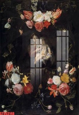 Hình ảnh file gốc in trần nhà Tranh sơn dầu phương tây tổng hợp STS63148