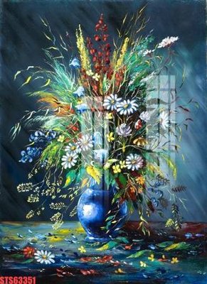 File tranh Tranh sơn dầu phương tây tổng hợp STS63351 (bản gốc) in lụa 5D