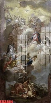 File tranh gốc in trần nhà Tranh sơn dầu phương tây tổng hợp STS63814 3D