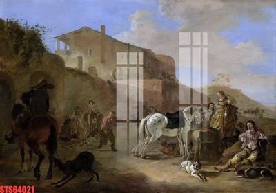 File tranh gốc in trần nhà Tranh sơn dầu phương tây tổng hợp STS64021 3D