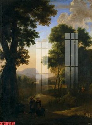 File in mica Tranh sơn dầu phương tây tổng hợp STS64197 (bản gốc) làm vách ngăn