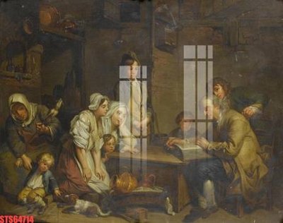 File tranh Tranh sơn dầu phương tây tổng hợp STS64714 (gốc) chủ đề trẻ em