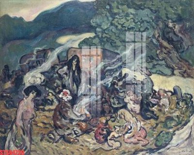 File tranh Tranh sơn dầu phương tây tổng hợp STS64739 (gốc) chủ đề thành phố