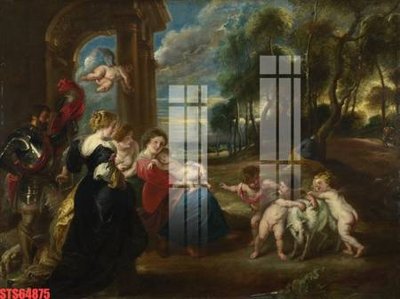 Tải file Tranh sơn dầu phương tây tổng hợp STS64875 (PSD) cho in tranh 3D