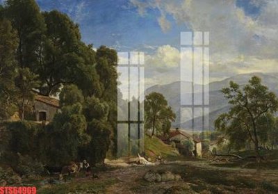 File gốc Tranh sơn dầu phương tây tổng hợp STS64969 (vector) cho in ấn