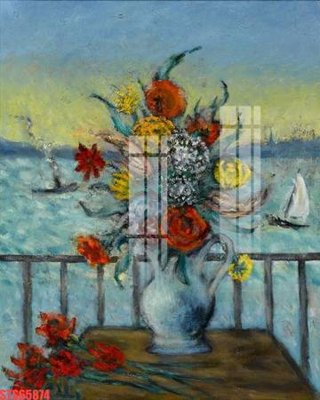 File gốc Tranh sơn dầu phương tây tổng hợp STS65874 (in lụa) tranh thuận buồm