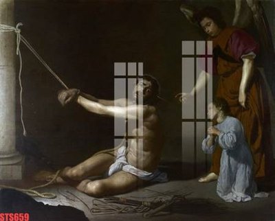 File tranh gốc in trần nhà Tranh sơn dầu phương tây tổng hợp STS659 3D