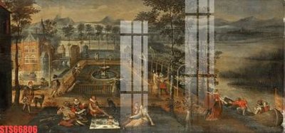 File in mica Tranh sơn dầu phương tây tổng hợp STS66806 (bản gốc) làm vách ngăn