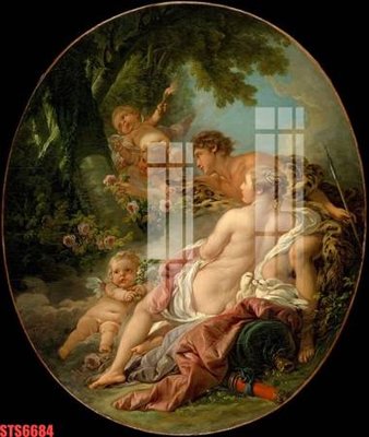 Download file Tranh sơn dầu phương tây tổng hợp STS6684 (gốc) in mica đèn LED