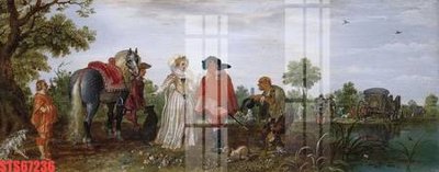 File in trần Tranh sơn dầu phương tây tổng hợp STS67236 (file gốc) hoa văn 3D