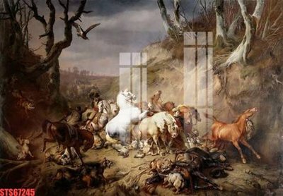 File in trần Tranh sơn dầu phương tây tổng hợp STS67245 (bản gốc) hoa văn