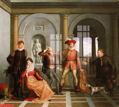 File tranh Tranh sơn dầu phương tây tổng hợp STS67617 (ảnh gốc) in trần xuyên sáng