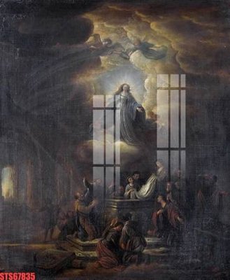 File tranh Tranh sơn dầu phương tây tổng hợp STS67835 (file gốc) chuẩn màu in