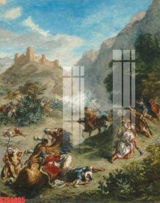 File gốc Tranh sơn dầu phương tây tổng hợp STS6805 (in mica) làm bảng hiệu