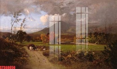 File in trần Tranh sơn dầu phương tây tổng hợp STS68056 (file gốc) hoa văn 3D