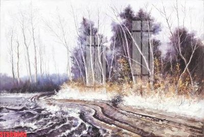 Ảnh gốc Tranh sơn dầu phương tây tổng hợp STS69085 (nét căng) in mica