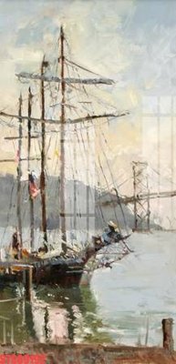 Hình ảnh file gốc in trần nhà Tranh sơn dầu phương tây tổng hợp STS69192