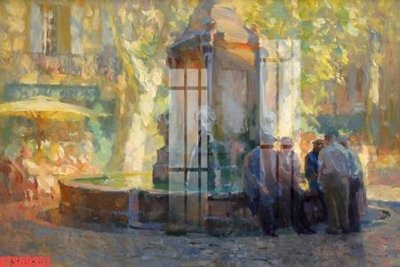 File tranh Tranh sơn dầu phương tây tổng hợp STS69351 (ảnh gốc) in trần nhà