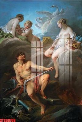 File gốc Tranh sơn dầu phương tây tổng hợp STS69708 (in lụa) họa tiết 3D