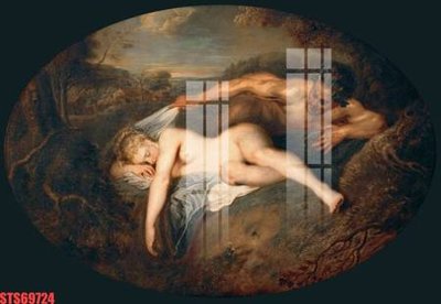 File gốc Tranh sơn dầu phương tây tổng hợp STS69724 (in lụa) tranh mã đáo