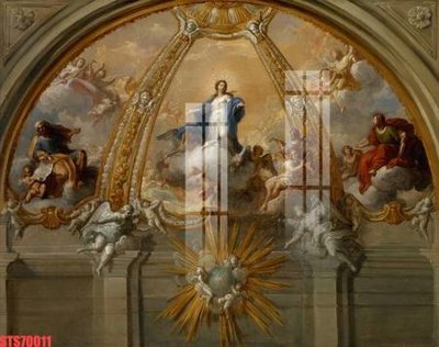 File tranh Tranh sơn dầu phương tây tổng hợp STS70011 (ảnh gốc) in trần nhà