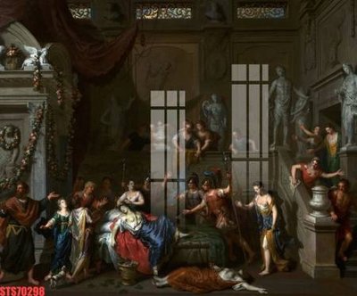 Download file Tranh sơn dầu phương tây tổng hợp STS70298 (gốc) in mica cao cấp