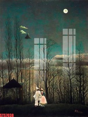 File in trần Tranh sơn dầu phương tây tổng hợp STS7038 (bản gốc) hoa văn