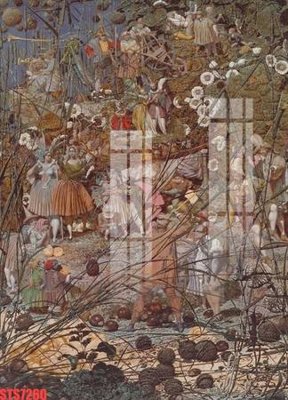 File gốc Tranh sơn dầu phương tây tổng hợp STS7260 (in lụa) tranh mã đáo